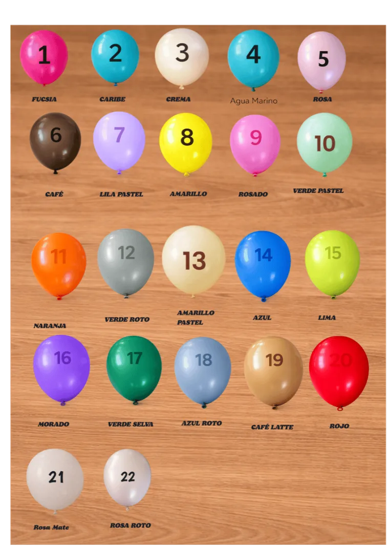 Paleta real de colores del personalizador