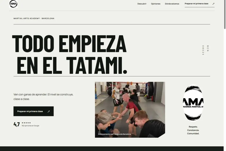 Anaconda Martial Arts: Entrenamiento y fitness · Barcelona