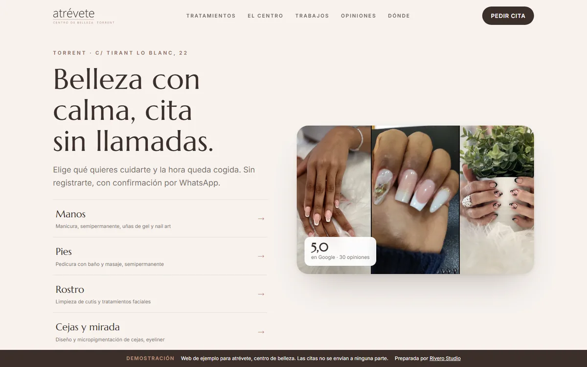 atrévete · centro de belleza: Centro de estética · Torrent