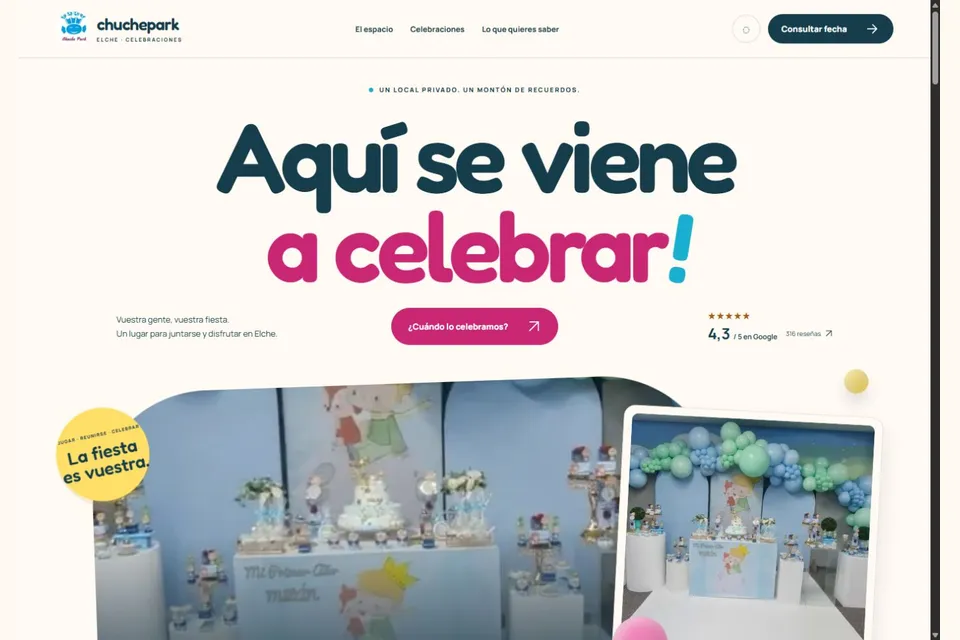Chuchepark: Celebraciones privadas · Elche