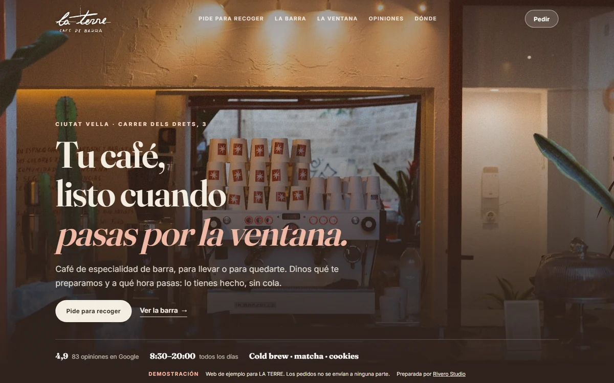 LA TERRE café de barra: Café de especialidad · València