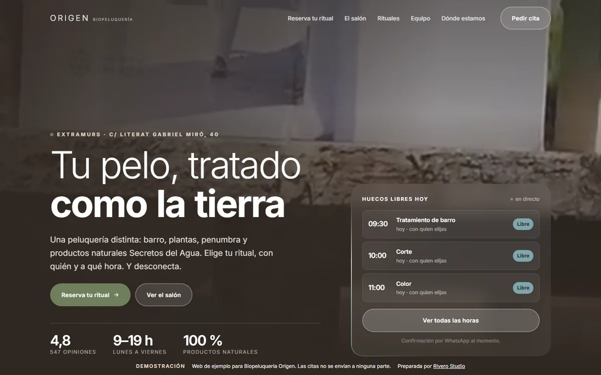 Biopeluquería Origen: Peluquería natural · València